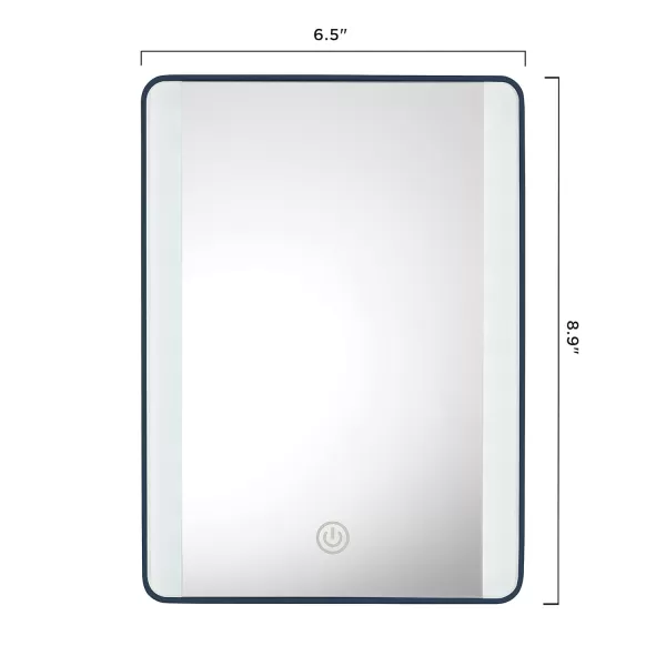 Conair Lighted Makeup Mirror with 5X Spot Magnification, LED Vanity Mirror, 1X/5X Magnifying Mirror, Foldable Mirror with Case, Rechargeable in White