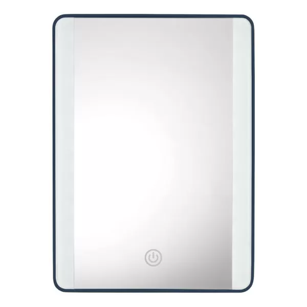 Conair Lighted Makeup Mirror with 5X Spot Magnification, LED Vanity Mirror, 1X/5X Magnifying Mirror, Foldable Mirror with Case, Rechargeable in White