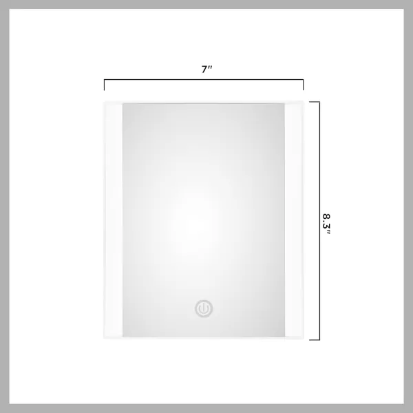 Conair Lighted Makeup Mirror with 5X Spot Magnification, LED Vanity Mirror, 1X/5X Magnifying Mirror, Foldable Mirror with Case, Rechargeable in White