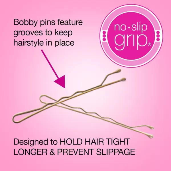 Conair Pin &amp; Match Bobby Hair Pins, Black Bobby Pins packed inside a Storage Container, 75ct Blonde)