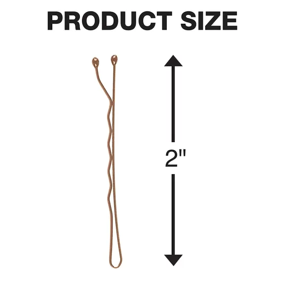 Conair Pin &amp; Match Bobby Hair Pins, Black Bobby Pins packed inside a Storage Container, 75ct Brown)