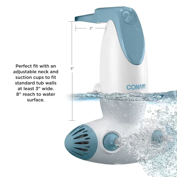 Conair Portable Bath Spa with Dual Hydro Jets for Tub, Bath Spa Jet for Tub Creates Soothing Bubbles and/or Massage, Spa Bath for at Home Use