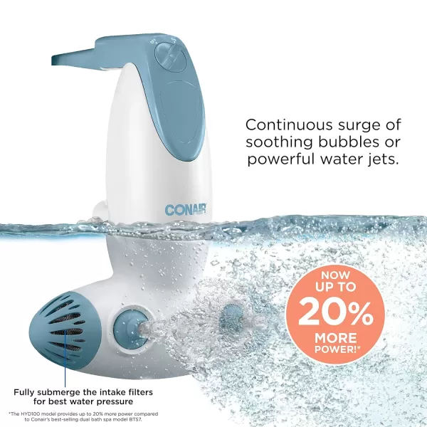 Conair Portable Bath Spa with Dual Hydro Jets for Tub, Bath Spa Jet for Tub Creates Soothing Bubbles and/or Massage, Spa Bath for at Home Use