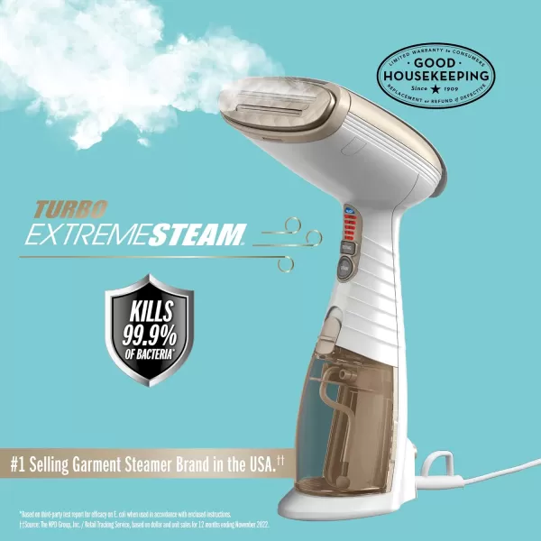 Conair Power Steam Handheld Travel Garment Steamer for Clothes with Dual Voltage for Worldwide Use, ExtremeSteam 1200W, For Home, Office and Travel,Green