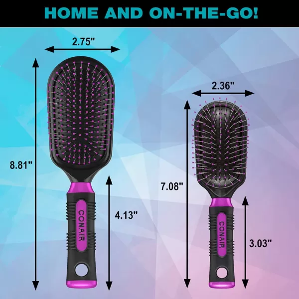 Conair Salon Results Professional Large Hot Curling Round Hair Brush with Nylon Bristles and Rubber-Grip Handle for Blow-Dry Styling , 1 Count