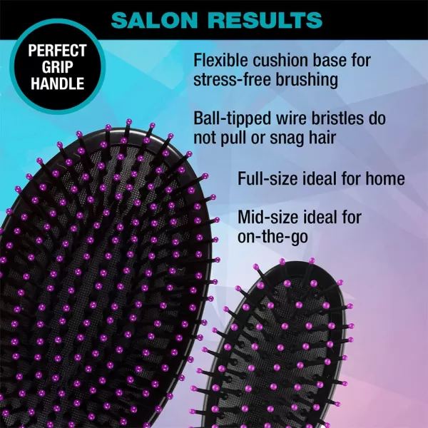 Conair Salon Results Professional Large Hot Curling Round Hair Brush with Nylon Bristles and Rubber-Grip Handle for Blow-Dry Styling , 1 Count