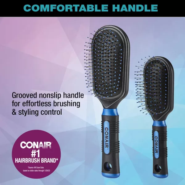 Conair Salon Results Professional Large Hot Curling Round Hair Brush with Nylon Bristles and Rubber-Grip Handle for Blow-Dry Styling , 1 Count