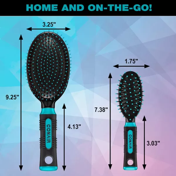 Conair Salon Results Professional Large Hot Curling Round Hair Brush with Nylon Bristles and Rubber-Grip Handle for Blow-Dry Styling , 1 Count