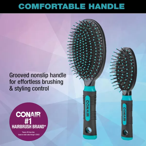 Conair Salon Results Professional Large Hot Curling Round Hair Brush with Nylon Bristles and Rubber-Grip Handle for Blow-Dry Styling , 1 Count