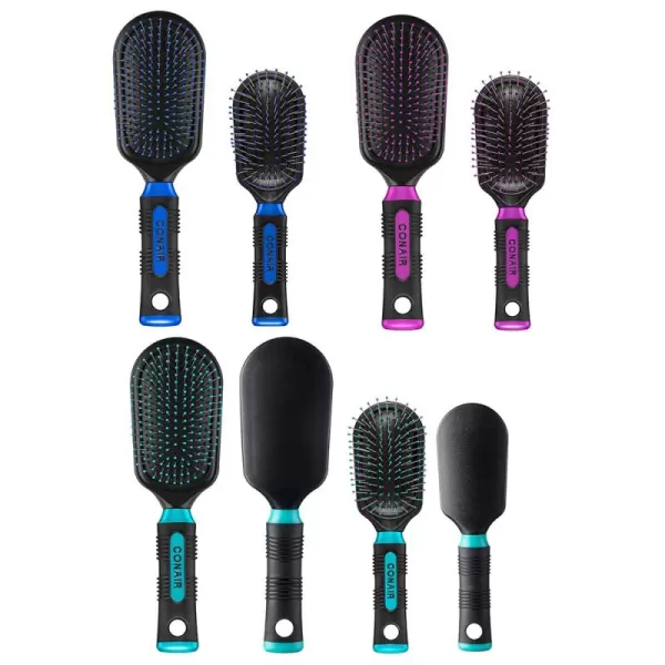 Conair Salon Results Professional Large Hot Curling Round Hair Brush with Nylon Bristles and Rubber-Grip Handle for Blow-Dry Styling , 1 Count