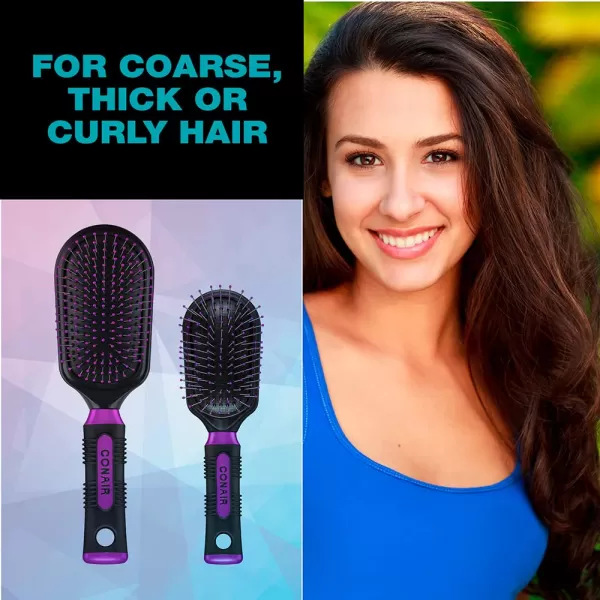 Conair Salon Results Professional Large Hot Curling Round Hair Brush with Nylon Bristles and Rubber-Grip Handle for Blow-Dry Styling , 1 Count