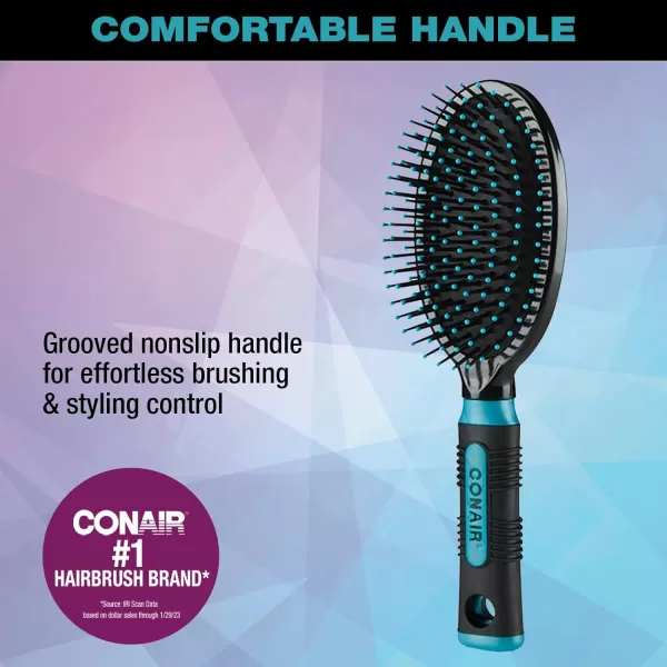 Conair Salon Results Professional Large Hot Curling Round Hair Brush with Nylon Bristles and Rubber-Grip Handle for Blow-Dry Styling , 1 Count