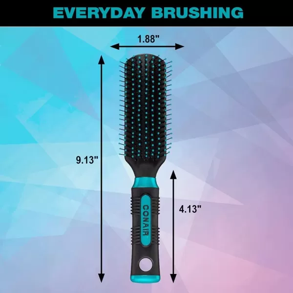 Conair Salon Results Professional Large Hot Curling Round Hair Brush with Nylon Bristles and Rubber-Grip Handle for Blow-Dry Styling , 1 Count