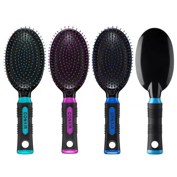 Conair Salon Results Professional Large Hot Curling Round Hair Brush with Nylon Bristles and Rubber-Grip Handle for Blow-Dry Styling , 1 Count