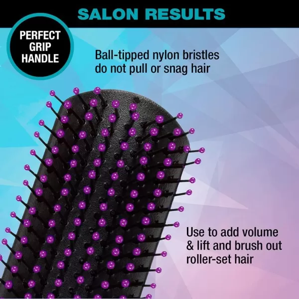 Conair Salon Results Professional Large Hot Curling Round Hair Brush with Nylon Bristles and Rubber-Grip Handle for Blow-Dry Styling , 1 Count