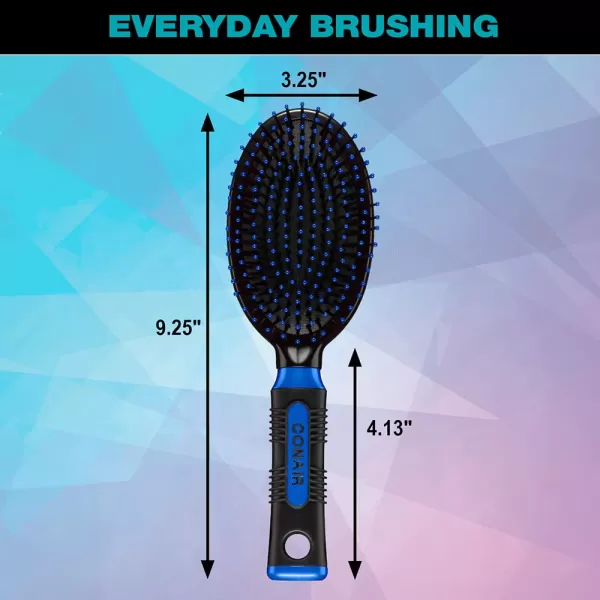 Conair Salon Results Professional Large Hot Curling Round Hair Brush with Nylon Bristles and Rubber-Grip Handle for Blow-Dry Styling , 1 Count