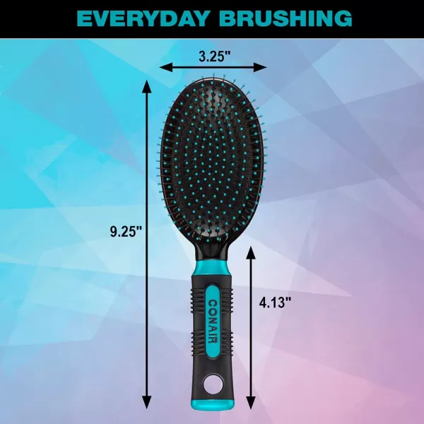 Conair Salon Results Professional Large Hot Curling Round Hair Brush with Nylon Bristles and Rubber-Grip Handle for Blow-Dry Styling , 1 Count