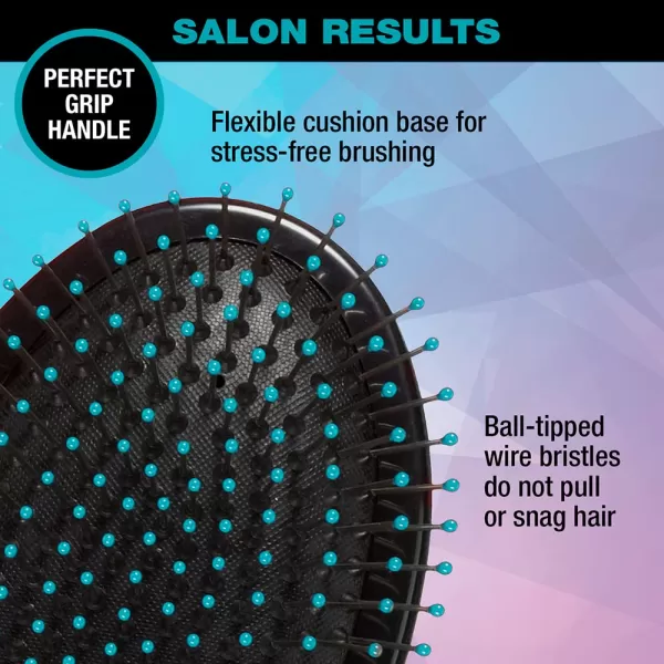 Conair Salon Results Professional Large Hot Curling Round Hair Brush with Nylon Bristles and Rubber-Grip Handle for Blow-Dry Styling , 1 Count