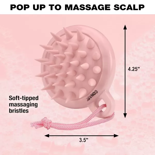 Conair Scalp Massager and Detangling Brush, Ideal for Use on Wet Hair, Clear Light Blue, 1 Count