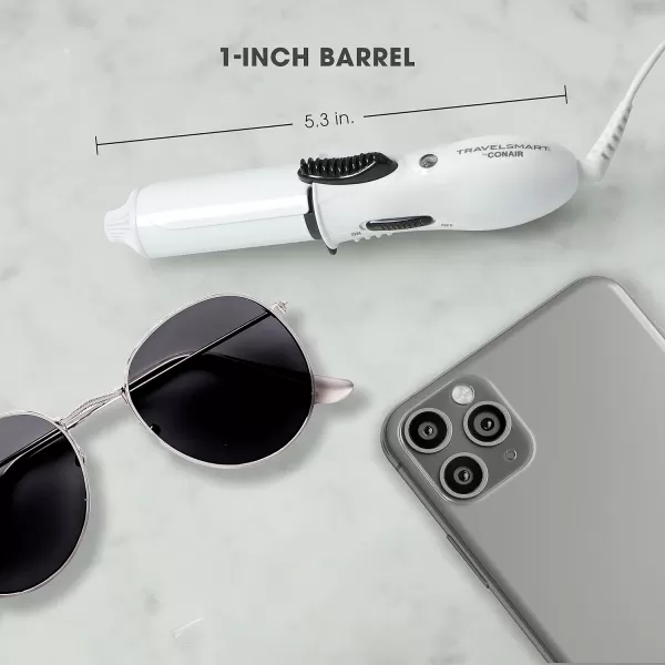 Conair Travel Hair Dryer, Mini Hair Dryer, 1200-Watt Ceramic Travel Blow Dryer in White by Travel Smart, White)
