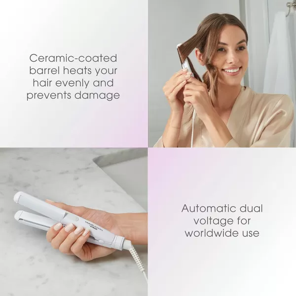 Conair Travel Hair Dryer, Mini Hair Dryer, 1200-Watt Ceramic Travel Blow Dryer in White by Travel Smart, White)