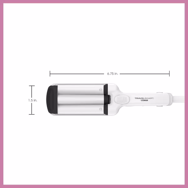 Conair Travel Hair Dryer, Mini Hair Dryer, 1200-Watt Ceramic Travel Blow Dryer in White by Travel Smart, White)