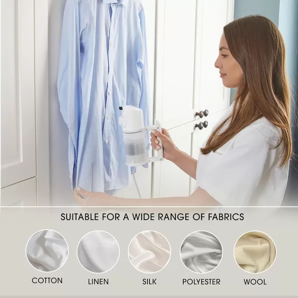 Conair Travel Steamer for Clothes, Mini Garment Steamer, Fabric Steamer in White by Travel Smart