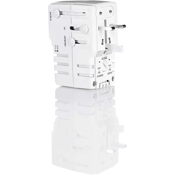 Conair Universal Travel Adapter with USB, European Plug Adapter with Surge Protection, All-in-One Travel Adapter Worldwide