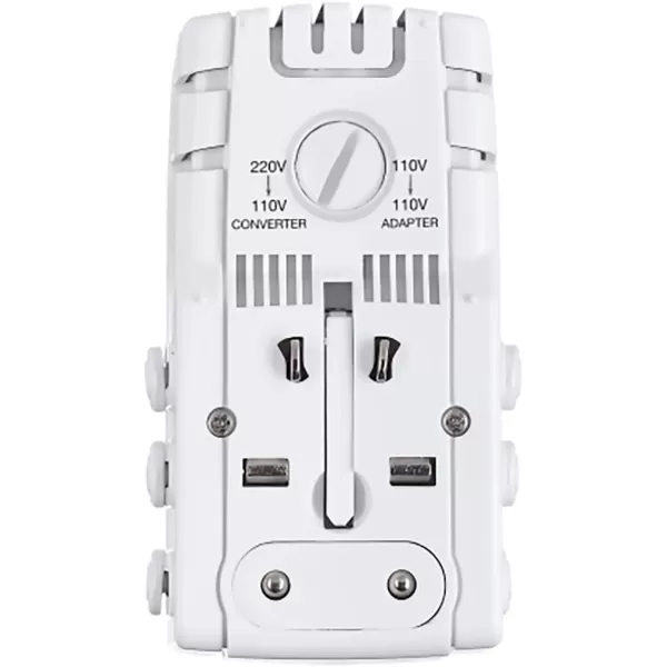Conair Universal Travel Adapter with USB, European Plug Adapter with Surge Protection, All-in-One Travel Adapter Worldwide
