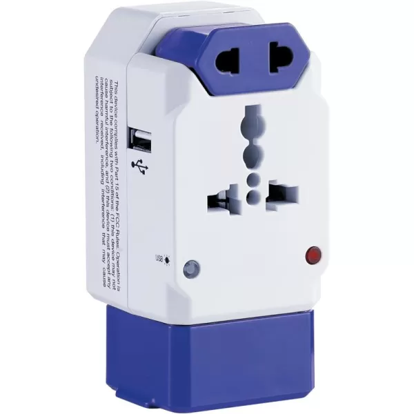 Conair Universal Travel Adapter with USB, European Plug Adapter with Surge Protection, All-in-One Travel Adapter Worldwide