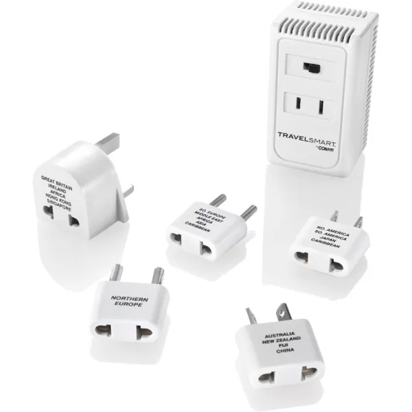Conair Universal Travel Adapter with USB, European Plug Adapter with Surge Protection, All-in-One Travel Adapter Worldwide
