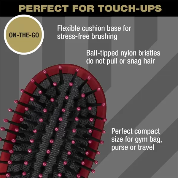 Conair Velvet Touch Hairbrush for Thick Hair, Detangler Brush with Nylon Bristles, Color May Vary, 1 Count