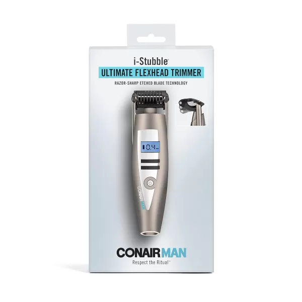 ConairMAN Beard Trimmer for Men, for Face and Mustache, Wet/Dry Beard and Stubble Trimmer, Flex Contouring Head with 15 Precise Settings and Premium Etched Blades, Cord/Cordless