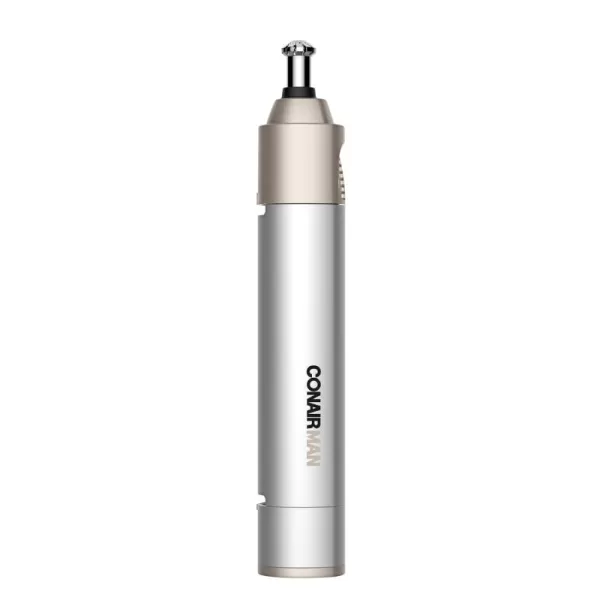 ConairMan Nose Hair Trimmer for Men, For Nose, Ear, and Eyebrows, Patent 360 Bevel Blade for No Pull, No Snag Trimming Experience, Cordless Trimmer 5 piece Set with Professional Metal Handle