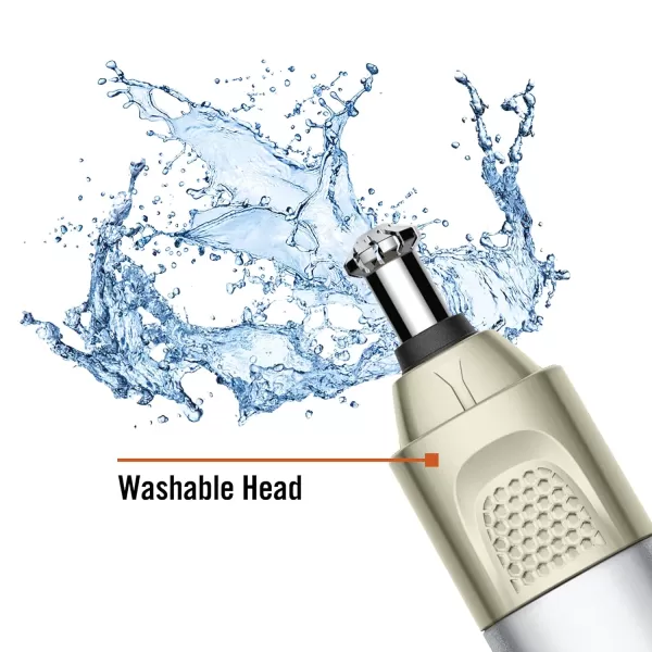 ConairMan Nose Hair Trimmer for Men, For Nose, Ear, and Eyebrows, Patent 360 Bevel Blade for No Pull, No Snag Trimming Experience, Cordless Trimmer 5 piece Set with Professional Metal Handle