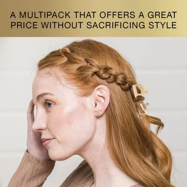 Scunci by Conair No-Slip Grip All Day Hold, Magic Hinge, Claw Hair Clip, Brown and Black, Packaging May Vary 