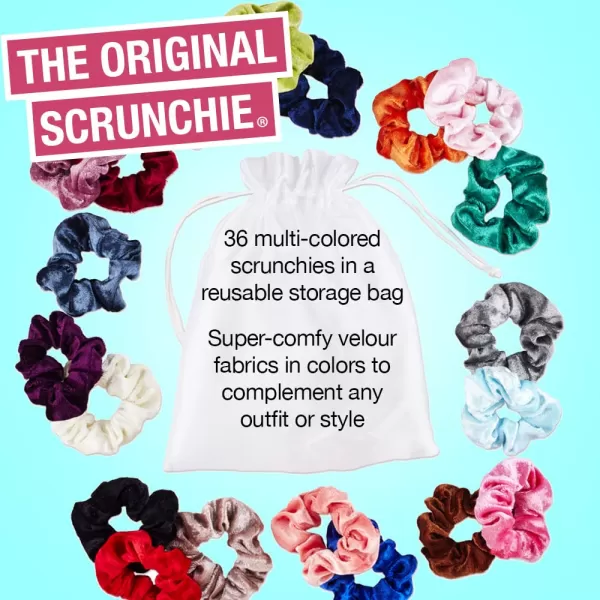Scunci by Conair The Original Scrunchie Jumbo Size in Washable Black Nylon Silk-Like Fabric, Perfect for Wrist-to-Hair Versatility, 1 Count