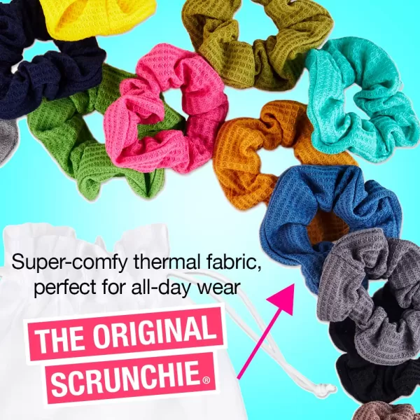 Scunci by Conair The Original Scrunchie Jumbo Size in Washable Black Nylon Silk-Like Fabric, Perfect for Wrist-to-Hair Versatility, 1 Count
