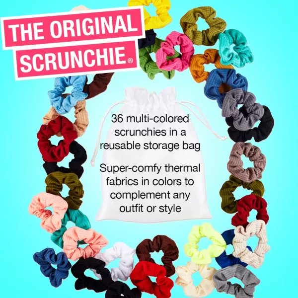 Scunci by Conair The Original Scrunchie Jumbo Size in Washable Black Nylon Silk-Like Fabric, Perfect for Wrist-to-Hair Versatility, 1 Count