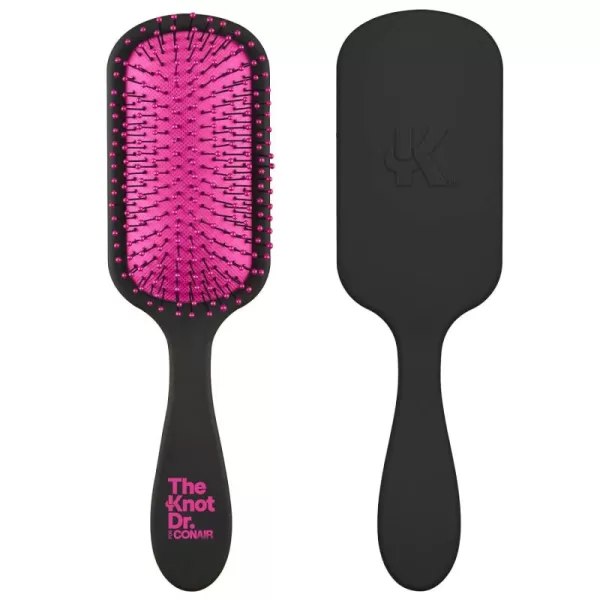 The Knot Dr. for Conair Hair Brush, Wet and Dry Detangler with Storage Case, Removes Knots and Tangles, For All Hair Types, Green