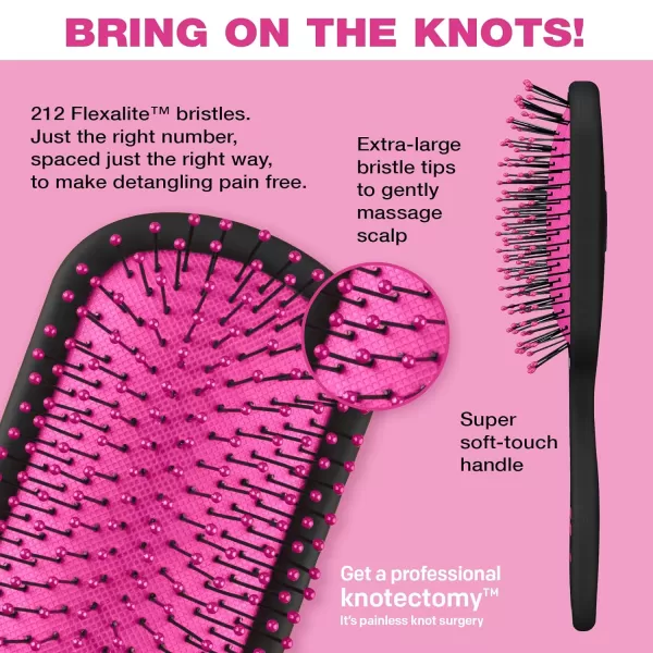 The Knot Dr. for Conair Hair Brush, Wet and Dry Detangler with Storage Case, Removes Knots and Tangles, For All Hair Types, Green