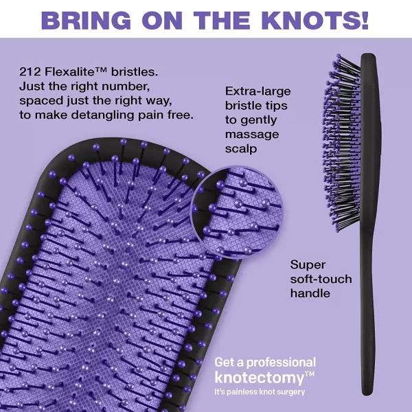The Knot Dr. for Conair Hair Brush, Wet and Dry Detangler with Storage Case, Removes Knots and Tangles, For All Hair Types, Green