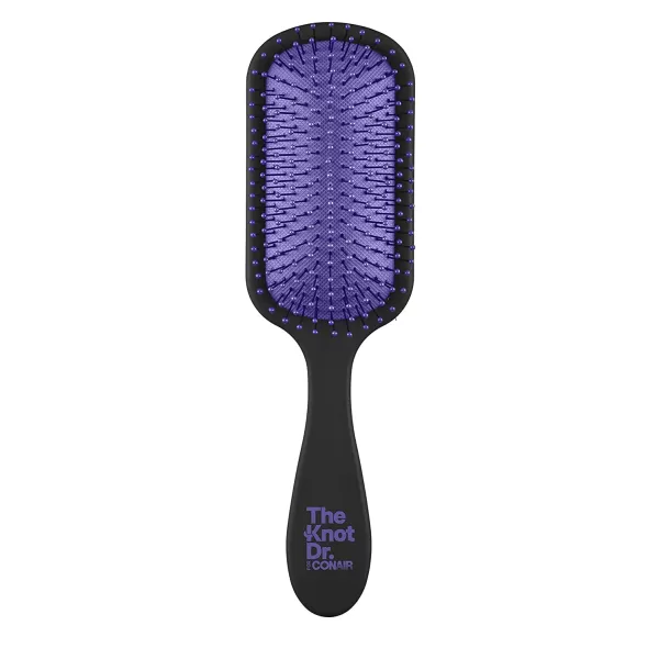 The Knot Dr. for Conair Hair Brush, Wet and Dry Detangler with Storage Case, Removes Knots and Tangles, For All Hair Types, Green