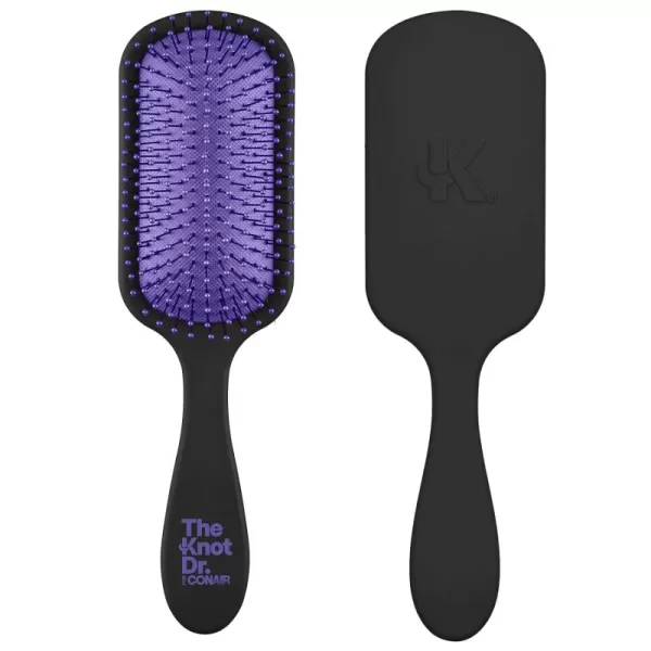 The Knot Dr. for Conair Hair Brush, Wet and Dry Detangler with Storage Case, Removes Knots and Tangles, For All Hair Types, Green