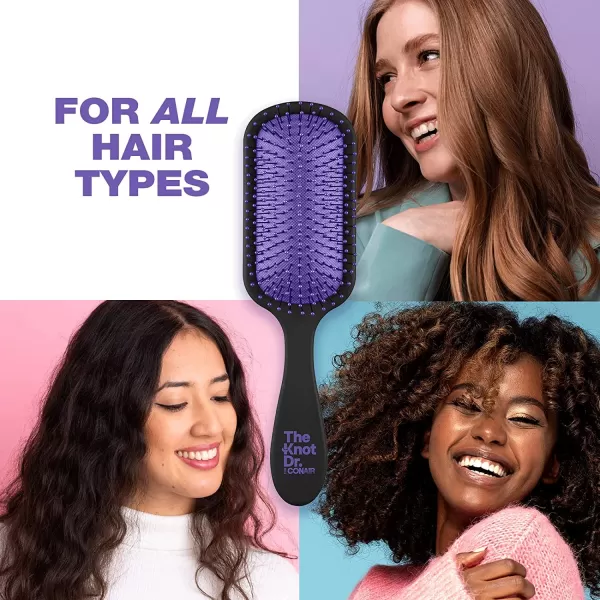 The Knot Dr. for Conair Hair Brush, Wet and Dry Detangler with Storage Case, Removes Knots and Tangles, For All Hair Types, Green