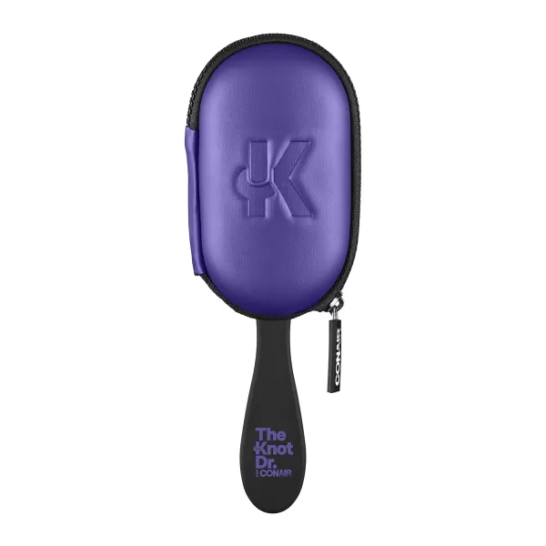 The Knot Dr. for Conair Hair Brush, Wet and Dry Detangler with Storage Case, Removes Knots and Tangles, For All Hair Types, Green