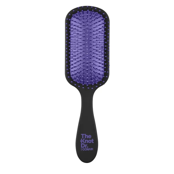 The Knot Dr. for Conair Hair Brush, Wet and Dry Detangler with Storage Case, Removes Knots and Tangles, For All Hair Types, Green