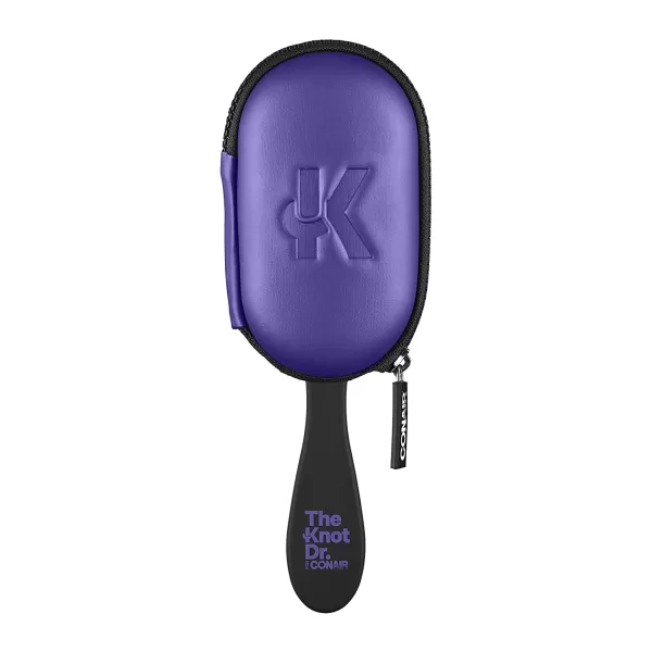 The Knot Dr. for Conair Hair Brush, Wet and Dry Detangler with Storage Case, Removes Knots and Tangles, For All Hair Types, Green