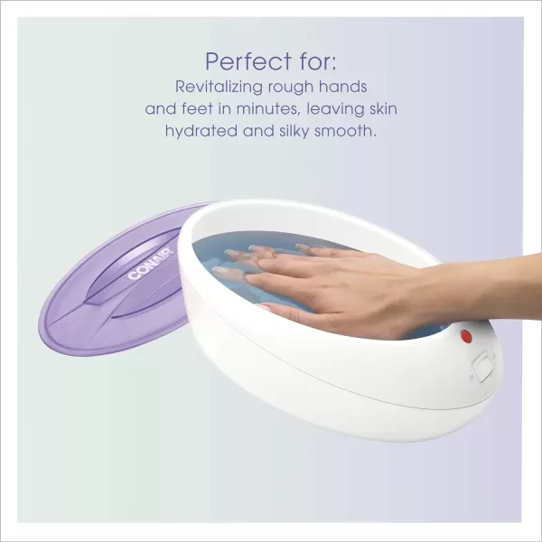 True Glow by Conair Thermal Paraffin Spa Moisturizing Wax Treatment, Includes 1lb. Paraffin Wax, Pink