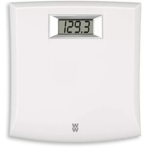 WW Scales by Conair Portable Precision Plastic Electronic 5 Weight Tracker Bathroom Scale with Carry Handle, 400 Lbs. Capacity